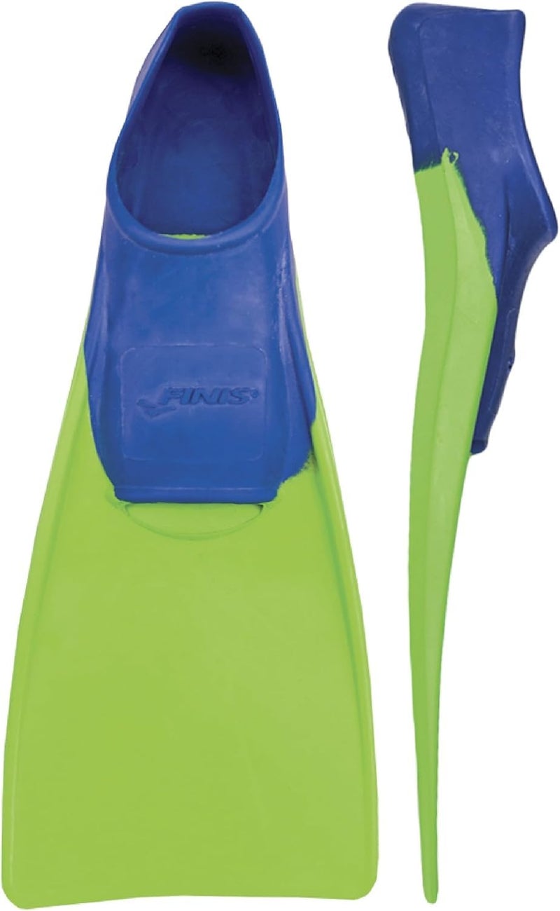 FINIS Long Floating Fins , Blue/Lime Green, XXXS (Jr. 8-11) (1.05.037.01) - Image 1