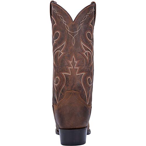 Dan Post Mens Renegade Distressed Embroidered Snip Toe Pull On Dress Boots Mid Calf - Brown - Size 10 D - Image 3