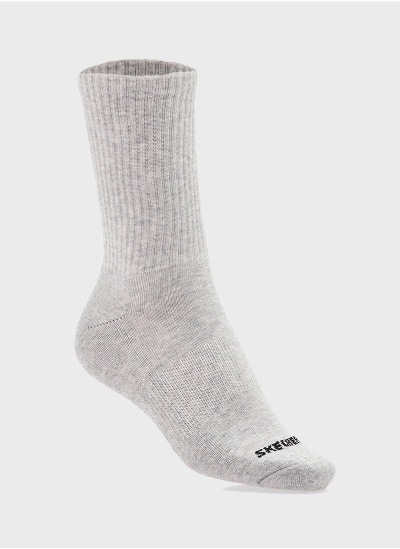 SKECHERS 3 Pack Terry Crew Socks  - Image 3