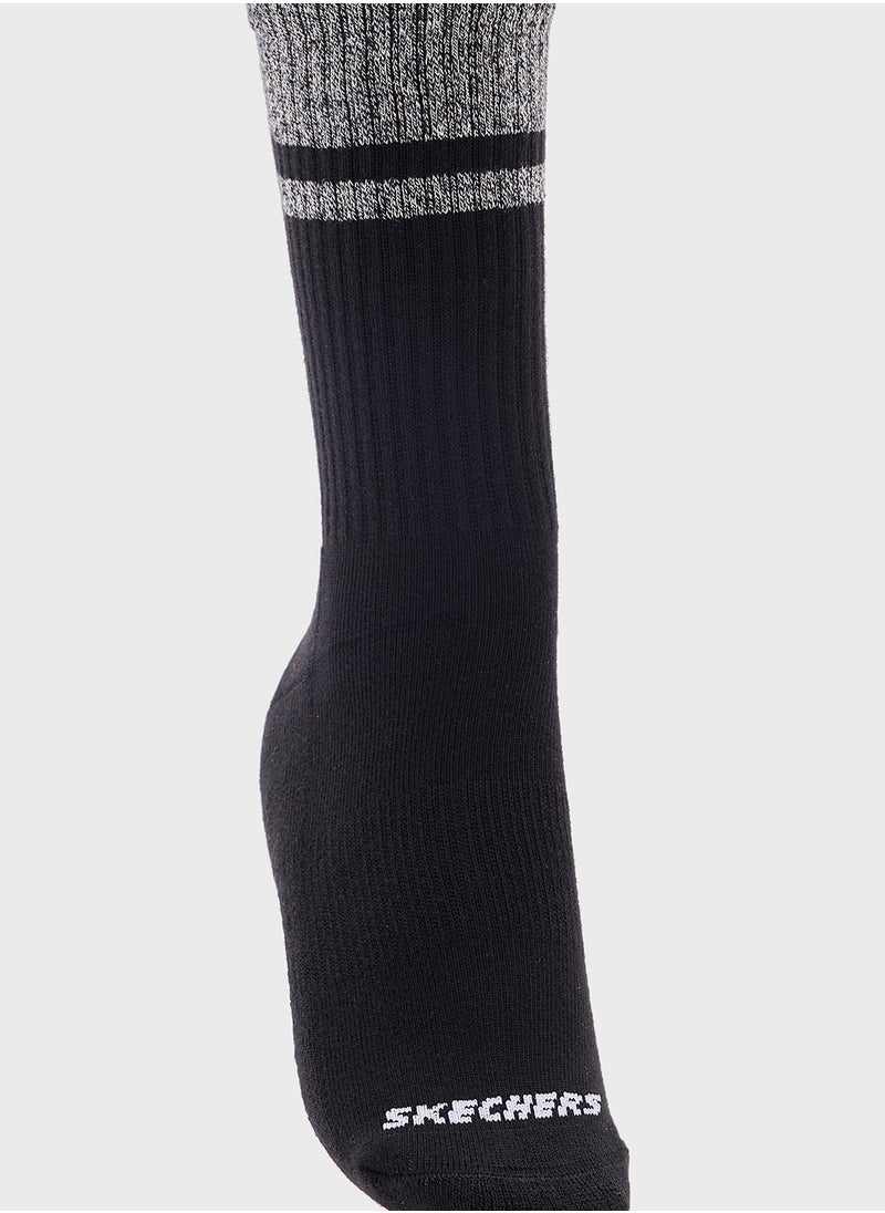 SKECHERS 3 Pack Terry Crew Socks  - Image 5