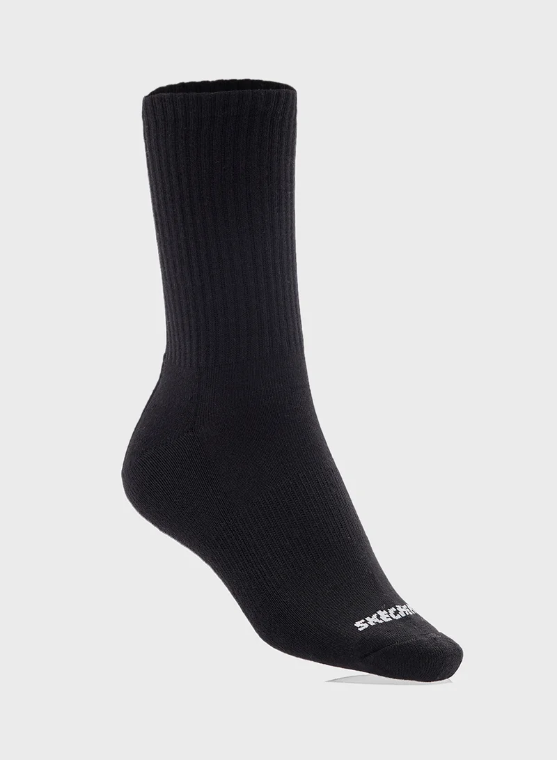 SKECHERS 3 Pack Terry Crew Socks
