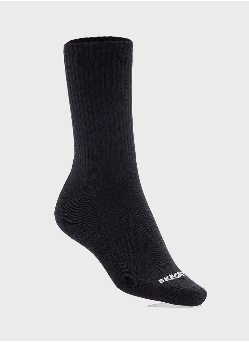 SKECHERS 3 Pack Terry Crew Socks  - Image 4