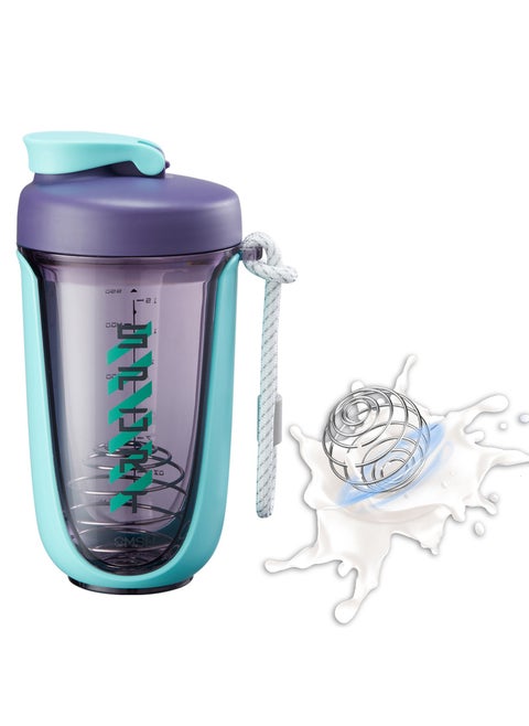 EYSOO Protein Shaker Bottle Protein Drink Shaker Cup 20 oz Shaker Bottle for Protein Mixes Leak-proof BPA-free Protein Mixer Cup with Blender Ball for Gym Fitness Workout (Green)