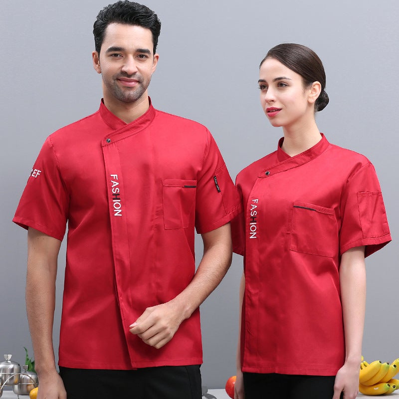 Chef Uniform Work Clothes Long-Sleeved Breathable El Catering Kitchen Men'S Summer Baking Clothes Moisture-Wicking And Sweat-Wicking - Image 1