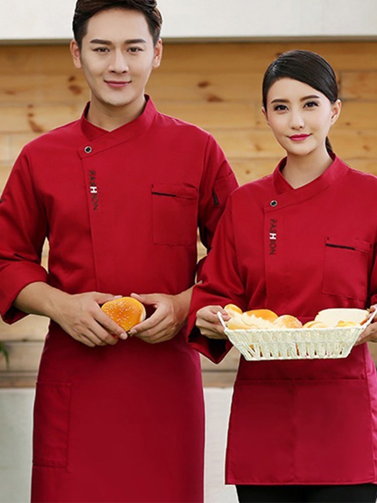 Chef Uniform Work Clothes Long-Sleeved Breathable El Catering Kitchen Men'S Summer Baking Clothes Moisture-Wicking And Sweat-Wicking - Image 5