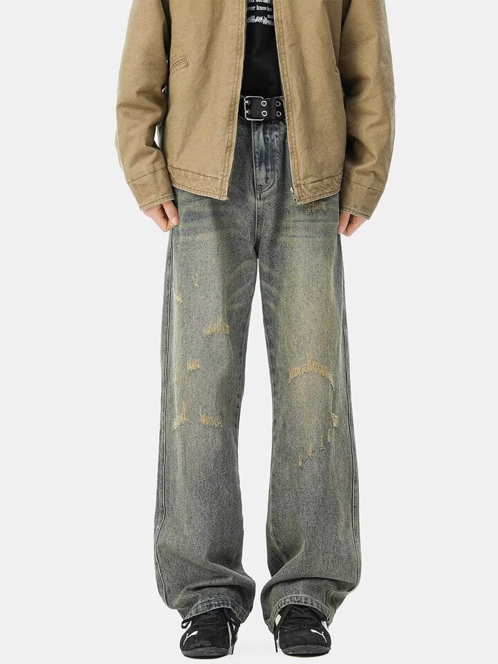 Unisex Classic Denim Jeans Loose Fit Daily Outdoor Wear - Image 5