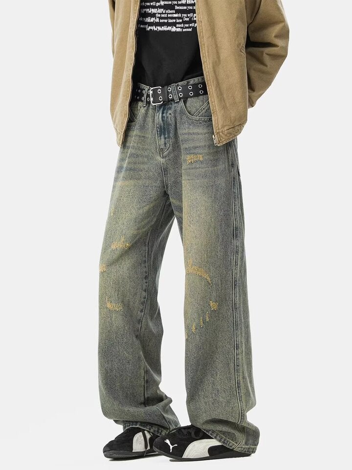 Unisex Classic Denim Jeans Loose Fit Daily Outdoor Wear - Image 4