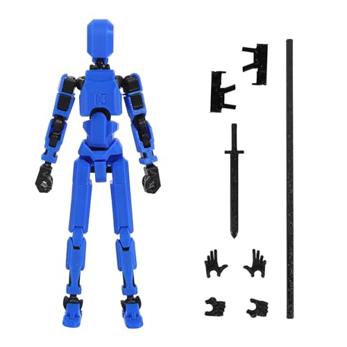 MerryXD T13 3D Action FigureAssembly Completed Dummy Nova Titan Lucky 13 Action Figure 3D Printed MultiJointed Movable Toy Blue - Image 1