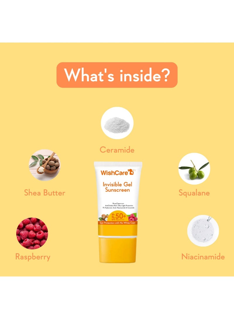 Invisible Gel Sunscreen SPF 50+ PA++++ - Ultra Light Weight, Oil Free with Broad Spectrum Protection & No White Cast - 50 Grams - view 5