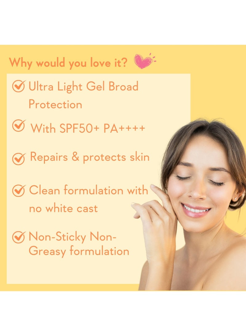 Invisible Gel Sunscreen SPF 50+ PA++++ - Ultra Light Weight, Oil Free with Broad Spectrum Protection & No White Cast - 50 Grams - view 4