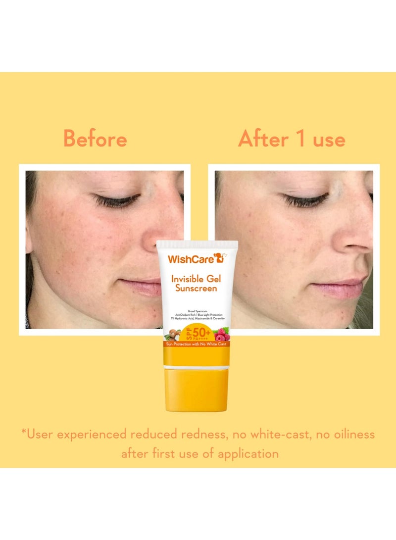 Invisible Gel Sunscreen SPF 50+ PA++++ - Ultra Light Weight, Oil Free with Broad Spectrum Protection & No White Cast - 50 Grams - view 3