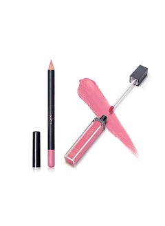 Aden aden - 2 in 1 - Matte Liquid Lipstick & Lip Liner Set - 7ML - Non-Smudge & Quick Drying - Highly Pigmented - Long Duration with Hydration - Made in Italy (20 Mellow) 