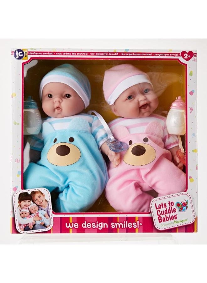 JC TOYS JC Toys Lots to Cuddle Twin Babies 13 inches  - Image 1