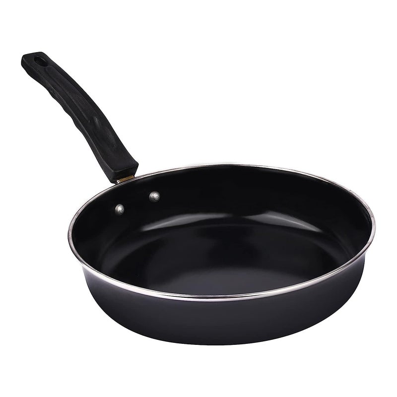 ATEVON 24cm Black Non-Stick Fry Pan - Ideal for Omelettes, Easy Clean