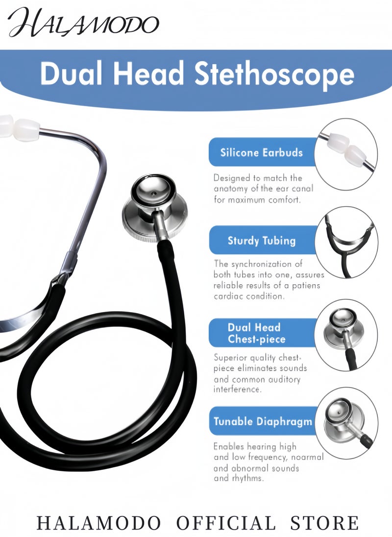 HALAMODO Kids Stethoscope Single Head Stethoscope Real Working Nursing Stethoscope Toddler Doctor Game Toy Doctor Nurse Cosplay Costume Accessories  - Image 3