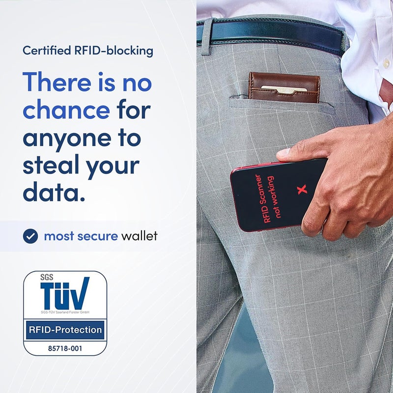 TRAVANDO Mens Wallet with Money Clip AUSTIN RFID Blocking Bifold Credit Card Holder for Men with Gift Box - Image 4