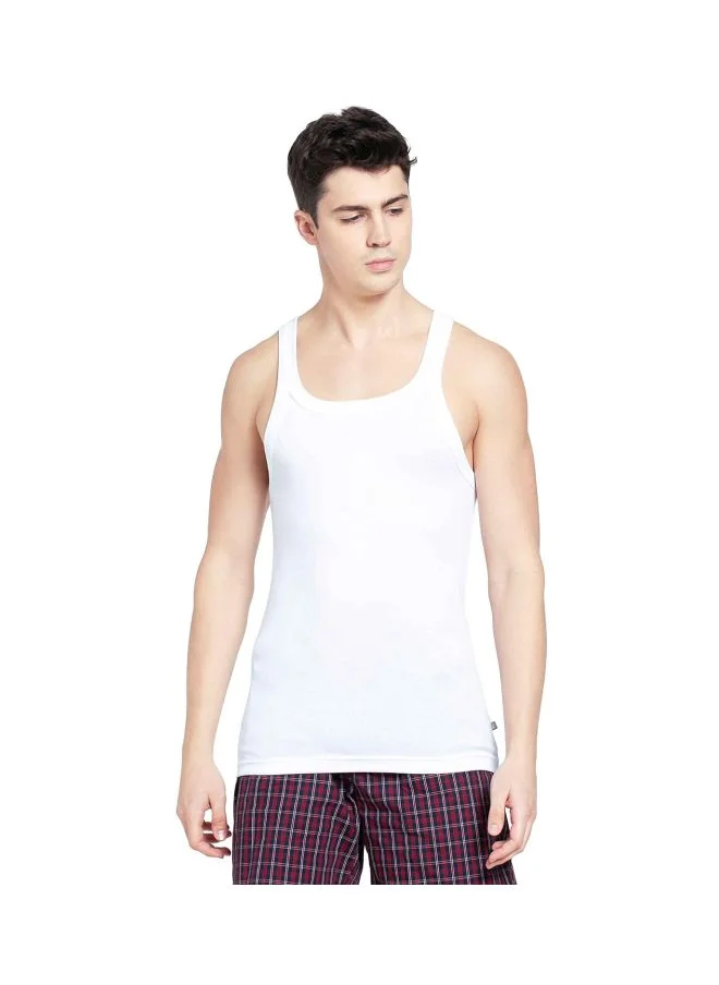 JOCKEY Jockey US26 Men Super Combed Cotton Rib Square Neckline Gym Vest