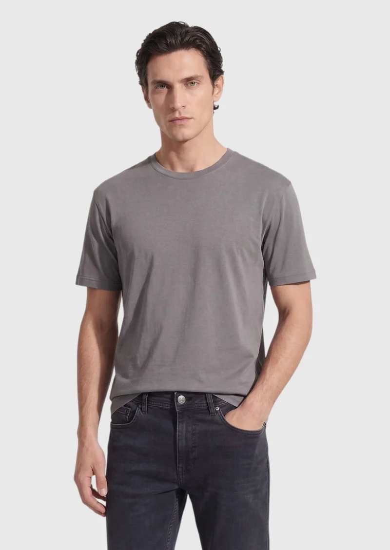 RAMSEY Grey Plain T-Shirt