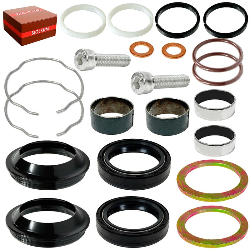 BIGLKNM 39mm Front Fork Bushing Dust Seal Fit for XL883 XL1200 Sportster 883 1200 19902013 FXD Dyna 19912005 Replaces 495607 Fork Seal Rebuild Kit