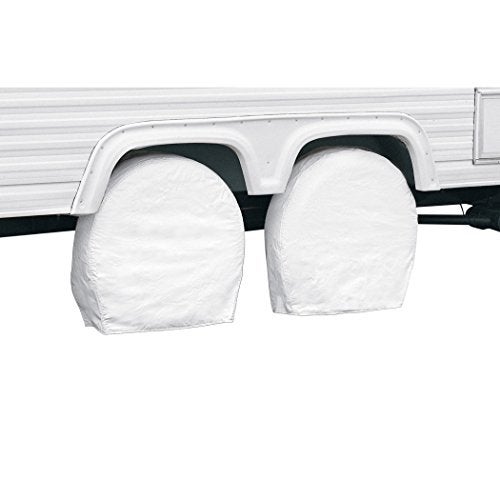 Classic Accessories Over Drive RV Wheel Covers, Wheels 33"-36" Diameter, 9" Tire Width, Snow White - Image 1