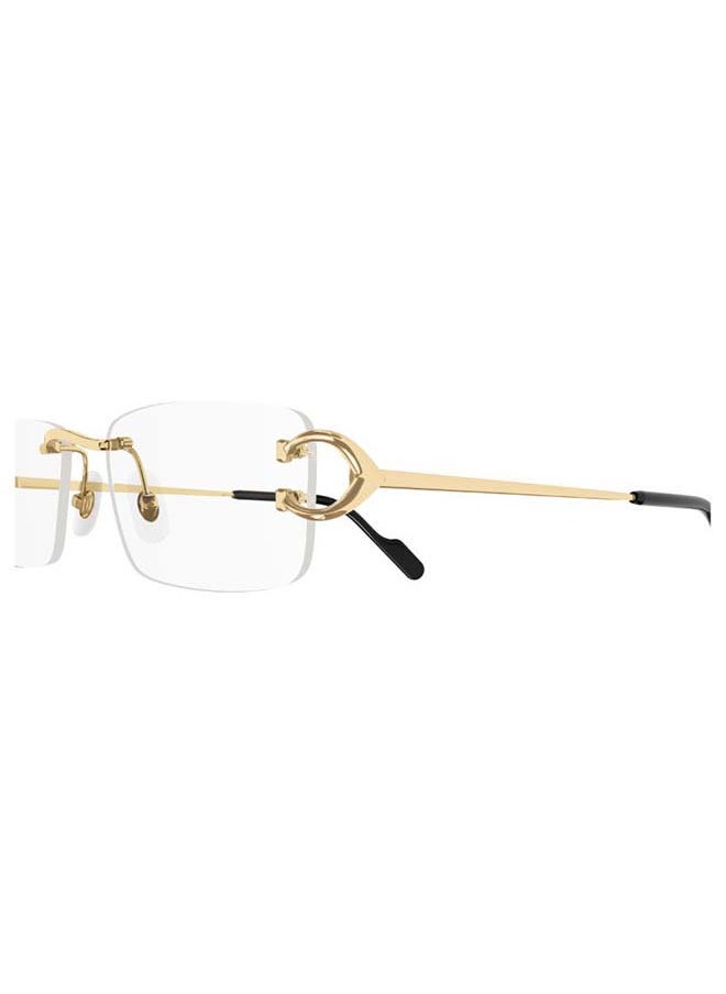 Cartier - Men's Rectangular Shape Eyeglass Frames CT0344O 003 56 - Lens Size: 56 millimeter - Image 1