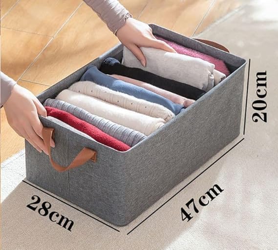 OTISTORES Foldable Clothing Storage Bin Collapsible Laundry Hamper Toy Storage Thick Portable Large Folding Storage Basket - Image 4
