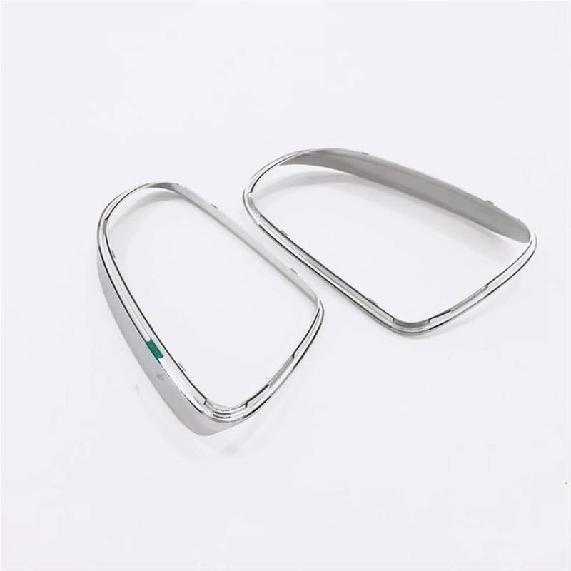 QASULER 2PCS ABS Chromed Rearview Mirror Rain Shield Covers - Image 2