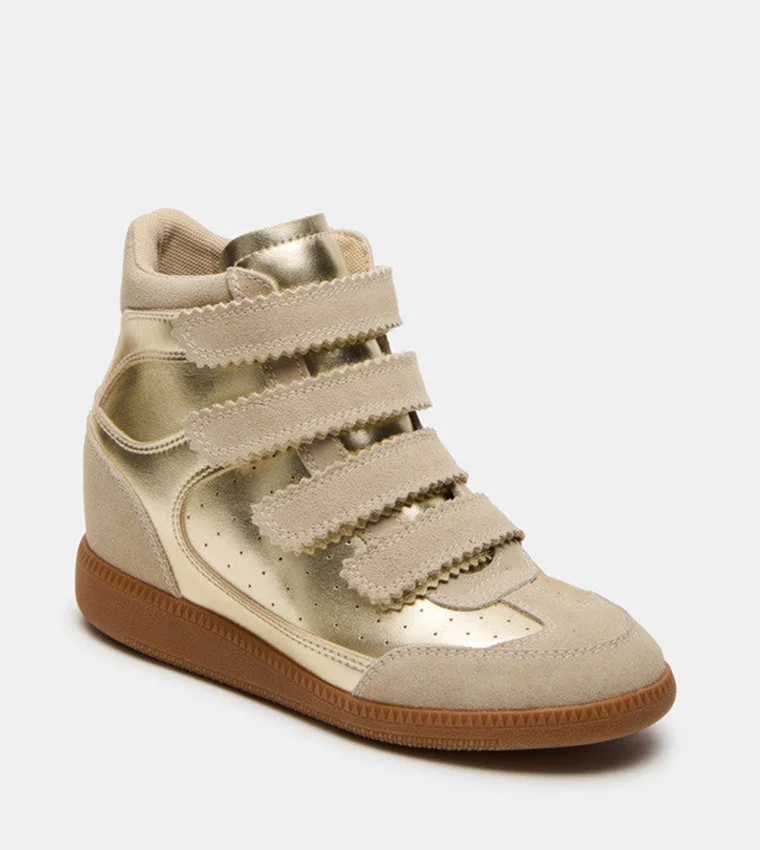 Steve Madden MUST02S1-045 Gold Women's Sneakers