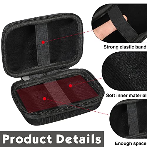 Sanwuta 4 Pcs Playing Card Case Hard EVA Travel Carrying Case for Classic Game Playing Card Box, 5 x 3.6 x 2.2 Inches (Not Including Cards)(Black) - Image 3