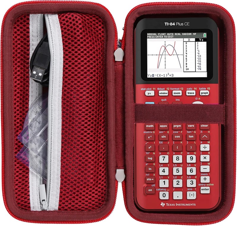 Khanka Stroage Case for Texas Instruments TI - 84 Python/TI-83 Plus/TI-84 Plus/TI-84 Plus CE Color Graphing Calculator, Case Only (Radical Red) - Image 1