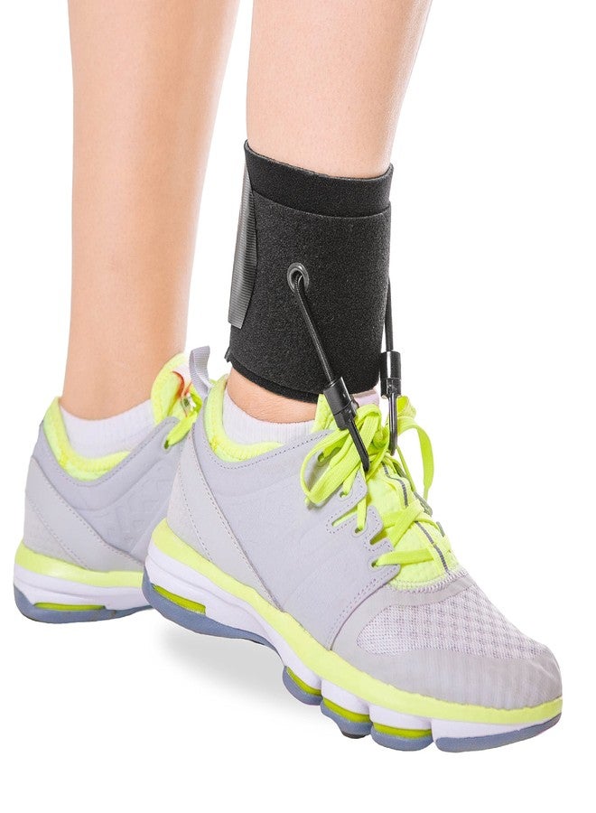 BraceAbility AFO Foot Drop Brace - Adjustable Soft Ankle Foot Orthosis Drop Foot Brace for Men and Women, Walking with Shoes, Toe Lifter Support, Dorsiflexion Assist Brace Fits Left or Right (S/M) - Image 1