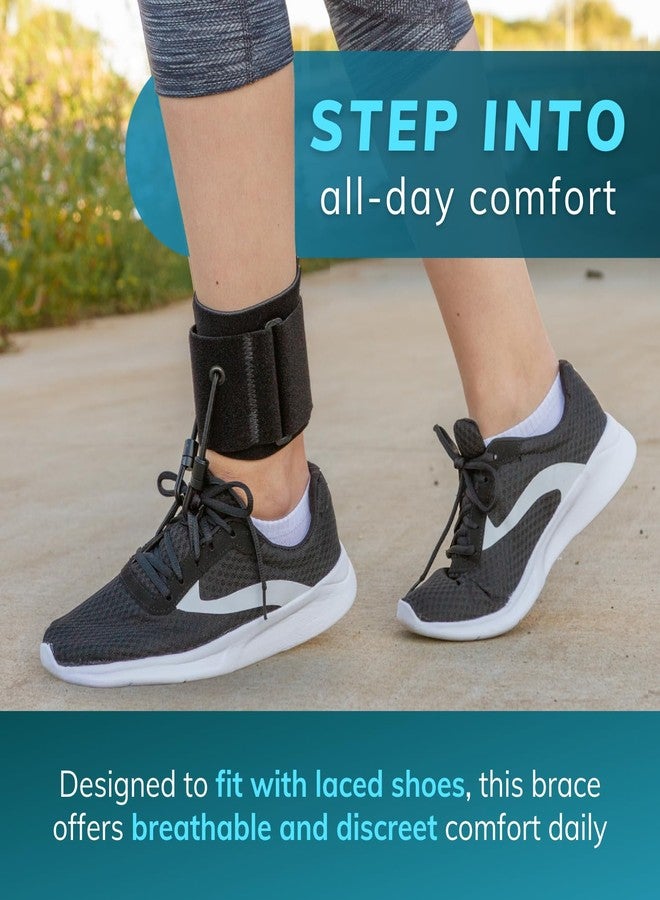 BraceAbility AFO Foot Drop Brace - Adjustable Soft Ankle Foot Orthosis Drop Foot Brace for Men and Women, Walking with Shoes, Toe Lifter Support, Dorsiflexion Assist Brace Fits Left or Right (S/M) - Image 5