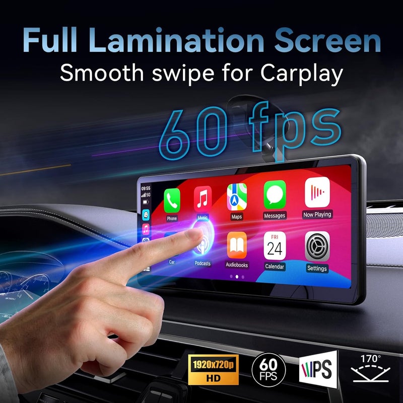 MINIX 8.9 Inch Wireless CarPlay Touchscreen with 1920 x 720 HD Display - Image 2