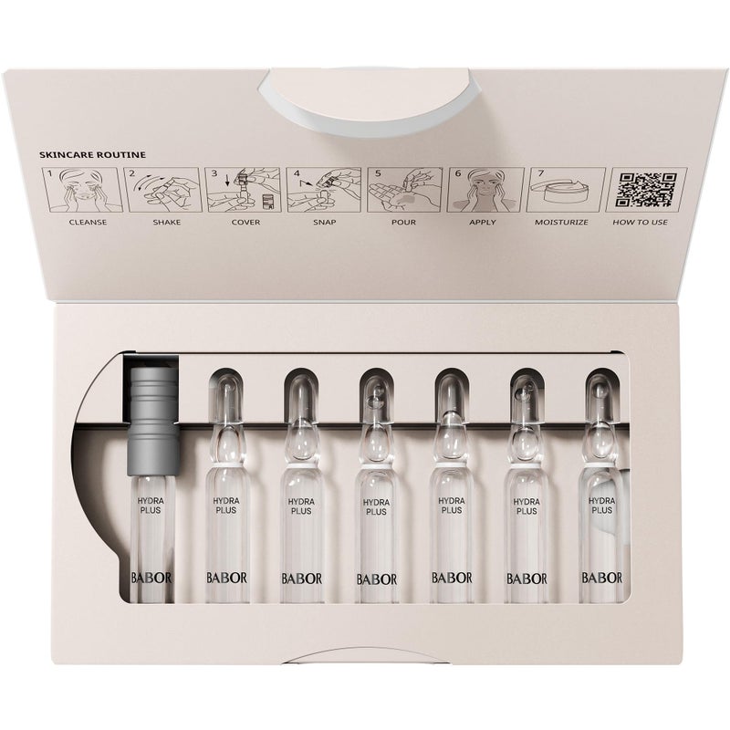BABOR Hydra Plus Ampoule Concentrate, Moisturizing Skincare Capsule, Hyaluronic Acid Serum, Deeply Nourish to Plump and Smooth Skin, Anti Aging Serum 7 Day Treatment - Image 2