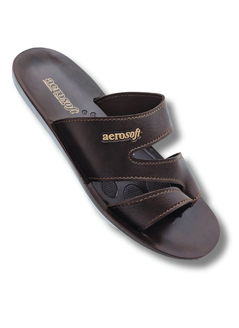 aerosoft - Aerosoft Men's Slippers G9023 Brown - Image 1