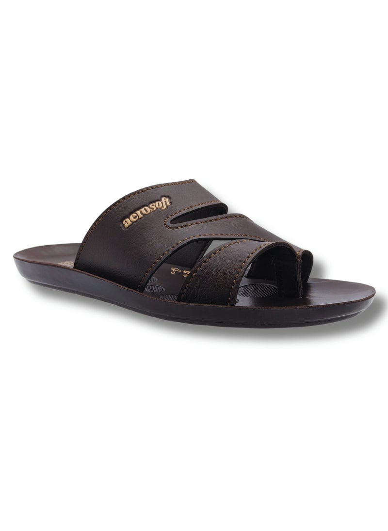 aerosoft - Aerosoft Men's Slippers G9023 Brown - Image 1