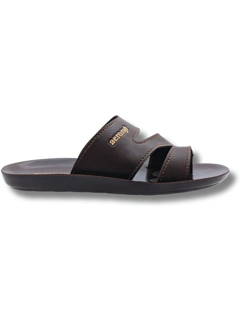 aerosoft - Aerosoft Men's Slippers G9023 Brown - Image 1