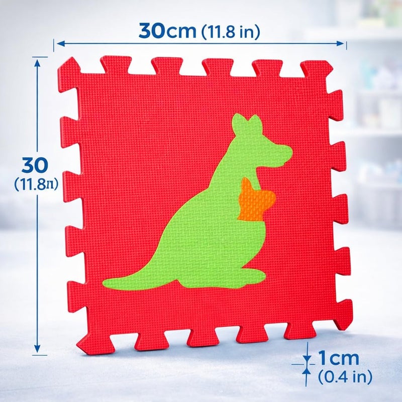 KhpalKar 18 Pieces Foam Baby Play Mat - Thick and Soft EVA Foam Interlocking Floor Tiles for Children - Image 2