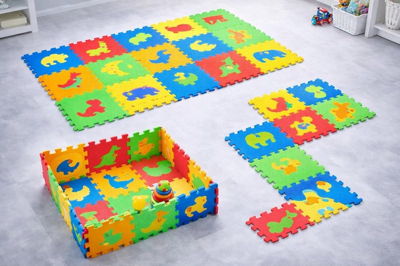 KhpalKar 18 Pieces Foam Baby Play Mat - Thick and Soft EVA Foam Interlocking Floor Tiles for Children - Image 4