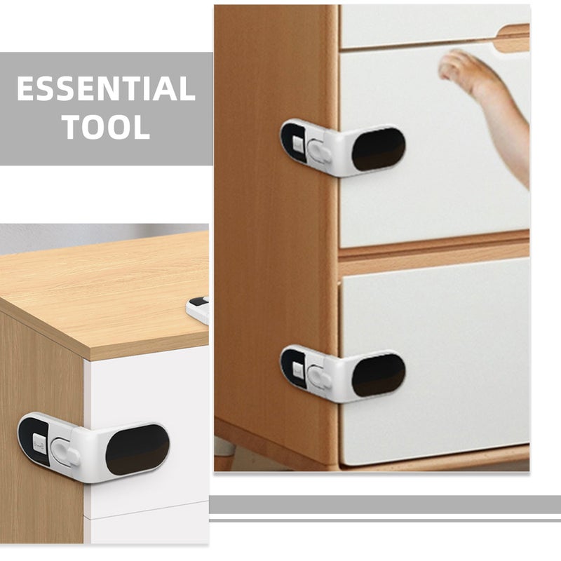 Baby Safety Cabinet Locks, Durable ABS Material, One-Key Switch for Easy Use - Image 3