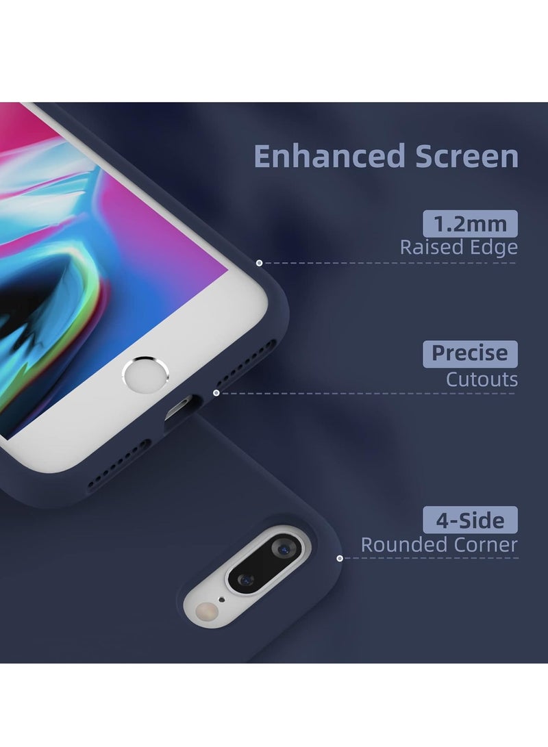 MIGOFAST Soft Silicone Gel Rubber Bumper Case Microfiber Lining Hard Shell Shockproof Full-body Protective Case Cover for iPhone 7 Plus iPhone 8 Plus - Image 2