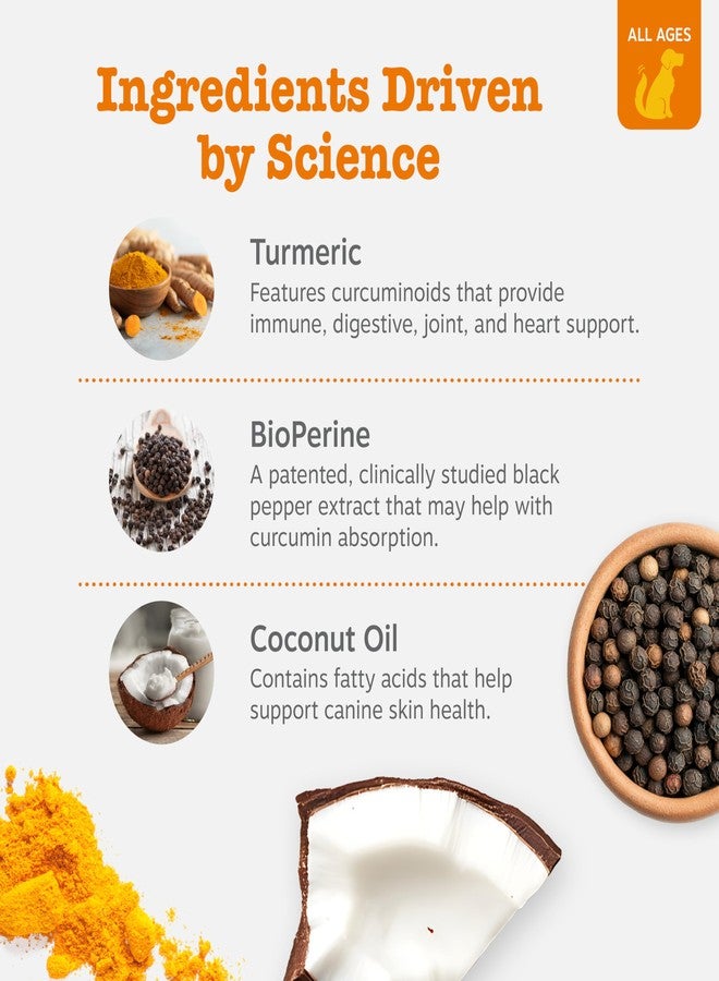 Zesty Paws Turmeric Curcumin for Dogs - for Hip & Joint Mobility Supports Canine Digestive Cardiovascular & Liver Health - Coconut Oil for Skin Health with 95% Curcuminoids + BioPerine Duck, 90 Count - Image 3