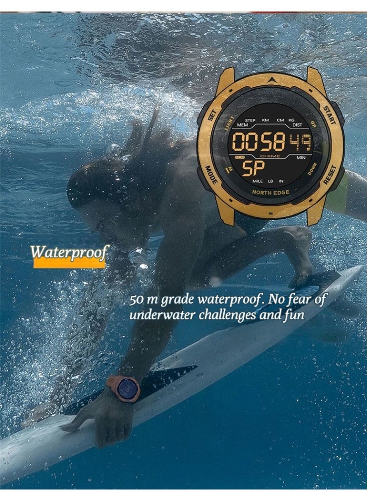 NORTH EDGE New Electronic Watch - Men's Sport Watch, Fashionable for Running, Sports and Swimming, Waterproof Watch - Image 5