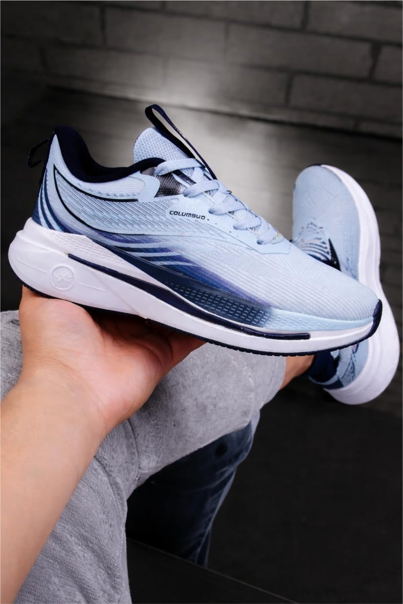 Columbus Valencia Running Shoes|Walking Shoes| Training & Gym Shoe | Outdoors Shoe for Men L.Sky & Navy (08) - Image 3
