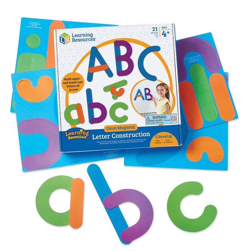 Learning Resources Giant Magnetic Letter Construction, Classroom Accessories, Fine Motor Toy, 21 Pieces, Ages 4+ - Image 1