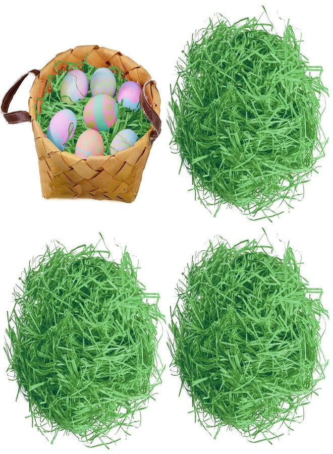 Gloreyan 1/2 LB Easter Grass Basket Filler, Shredded Paper Crinkle Raffia Paper for Easter Gift Box Packaging Filling（Green） - Image 4