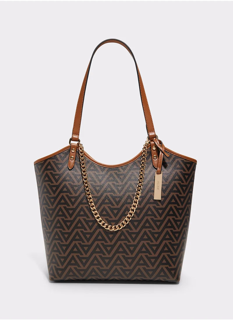الدو Logo Print Chain Detail Satchel
