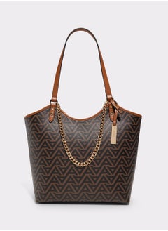 ALDO Logo Print Chain Detail Satchel  - Image 1