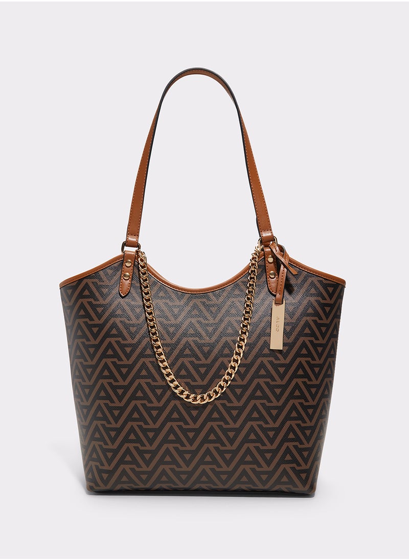 ALDO - Logo Print Chain Detail Satchel - Image 1
