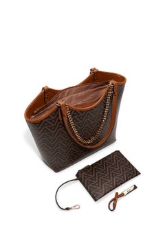 ALDO Logo Print Chain Detail Satchel  - Image 3